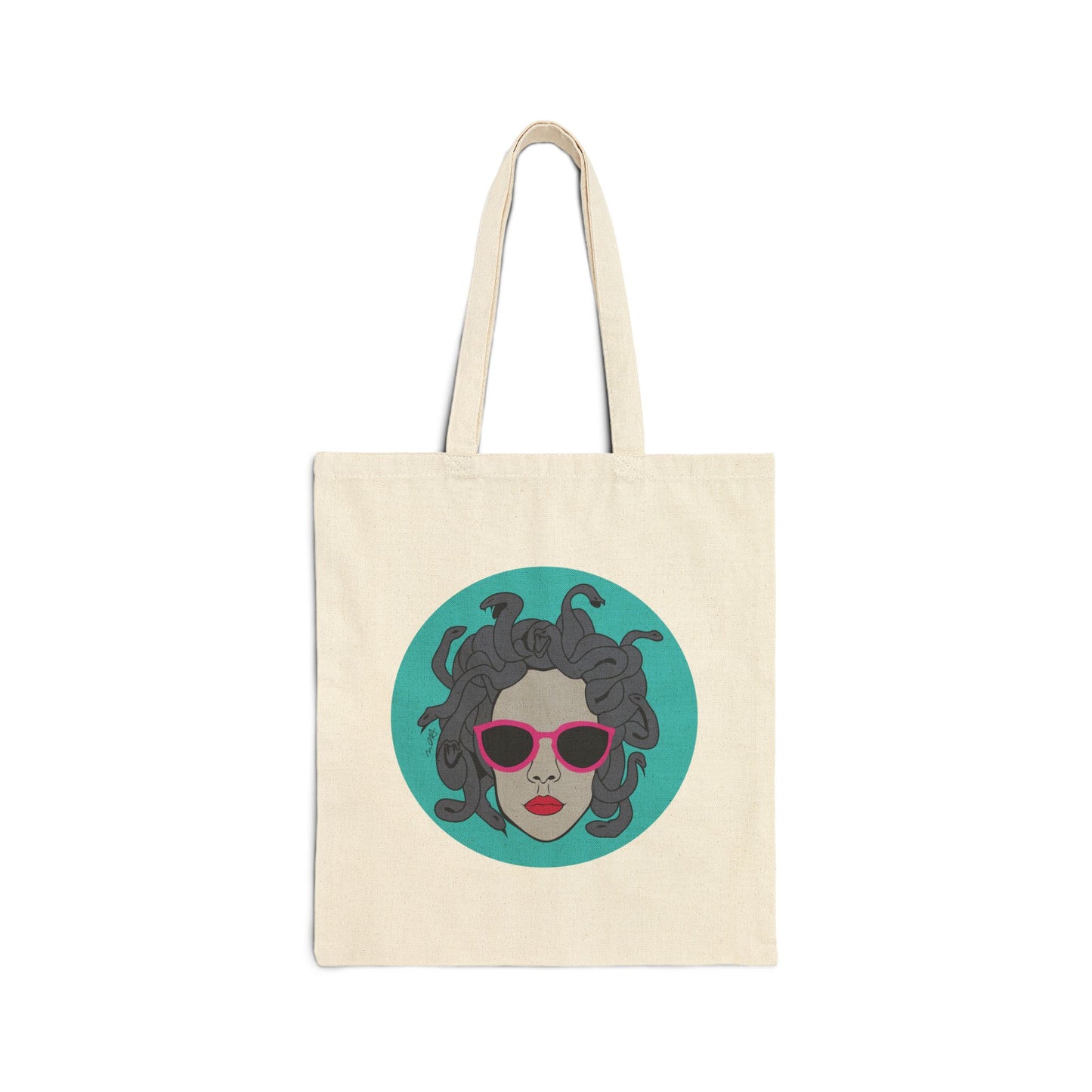 Medusa Vibes Cotton Canvas Tote Bag