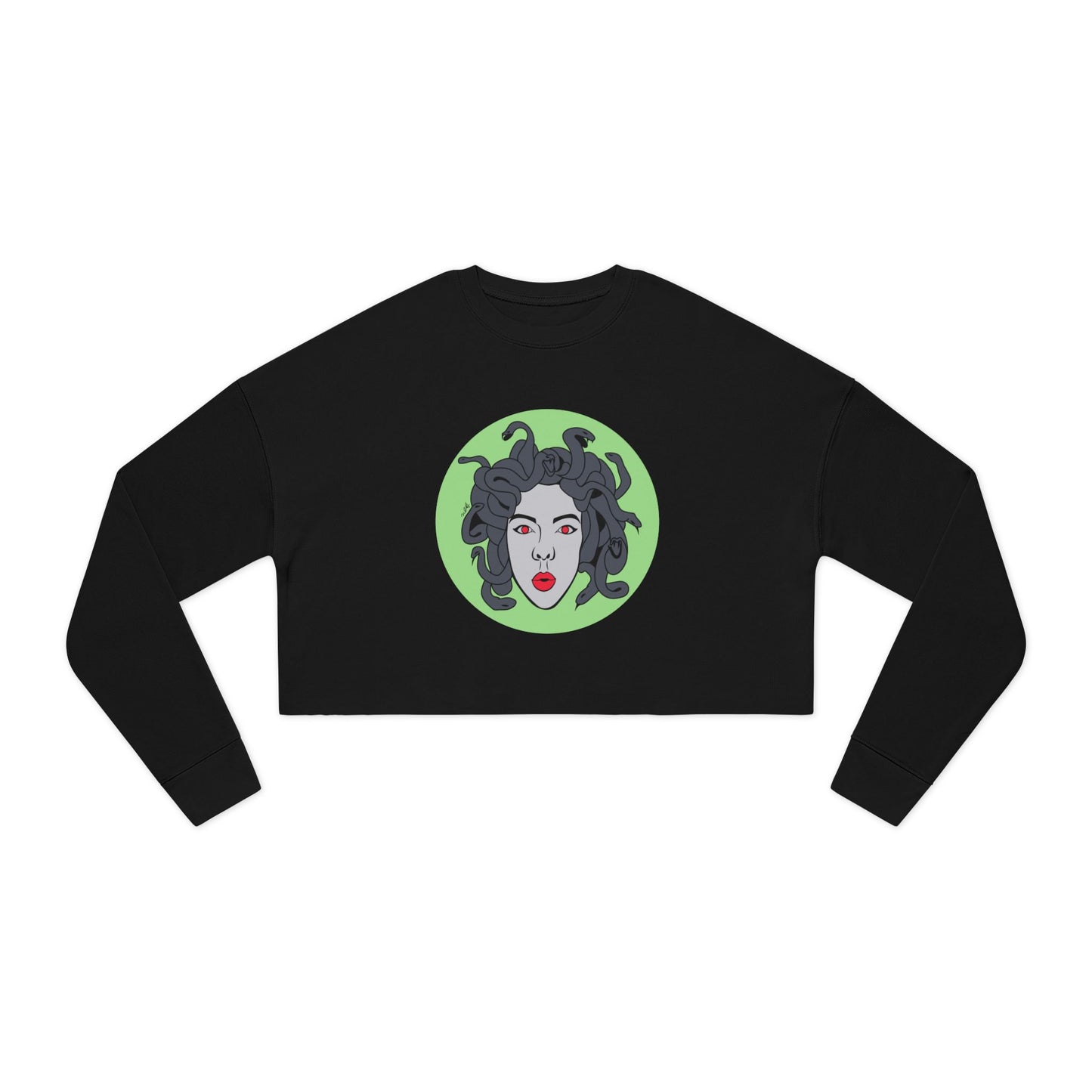 Medusa Graphic Women's Cropped Sweatshirt