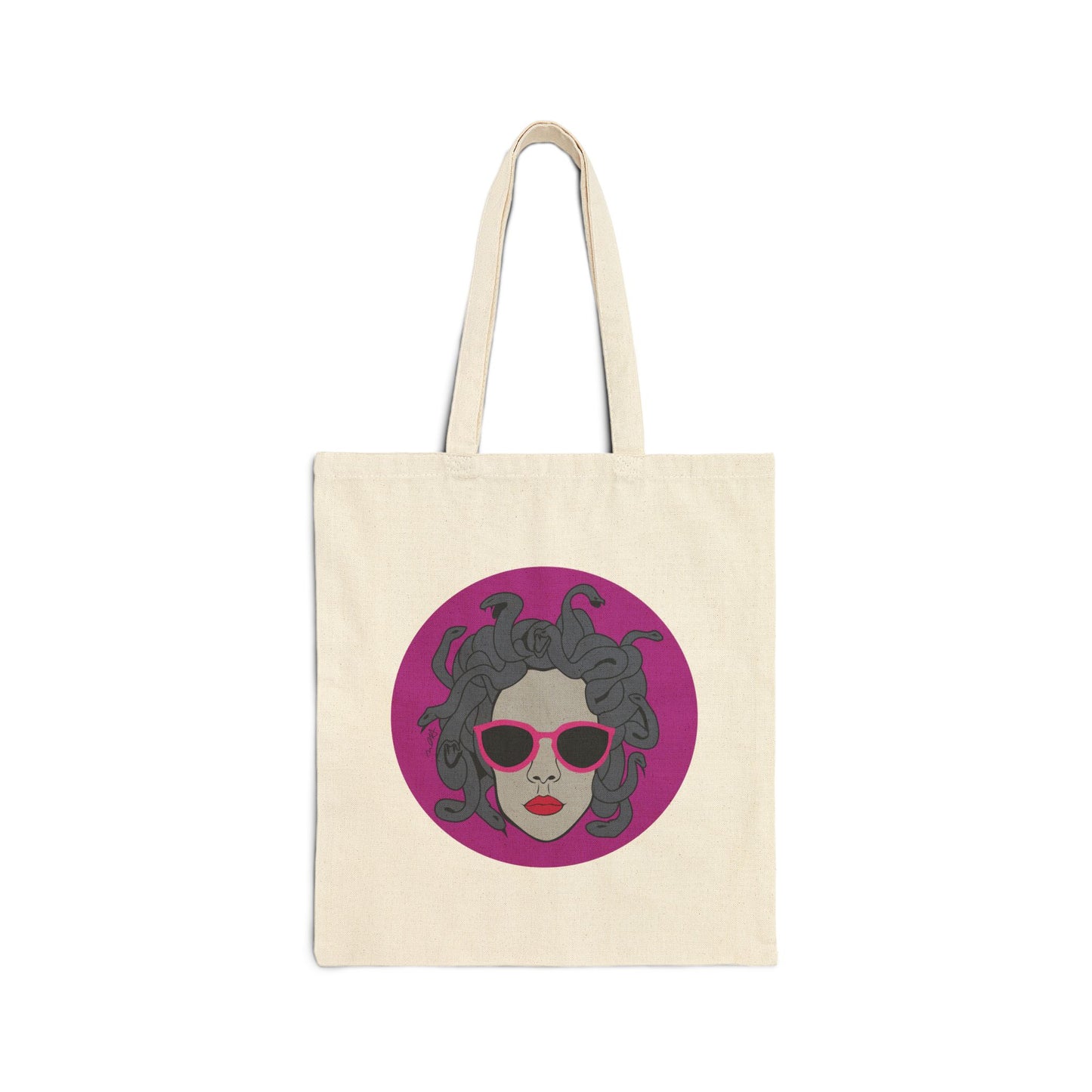 Medusa Cotton Canvas Tote Bag