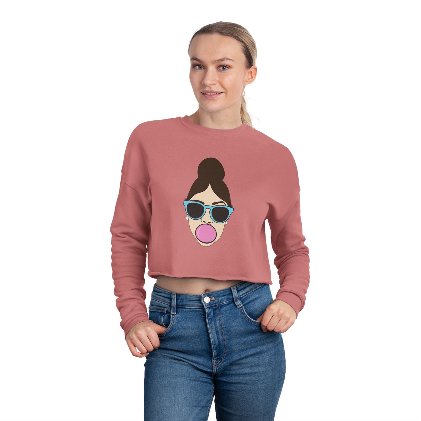 Bubble Gum Women's Cropped Sweatshirt