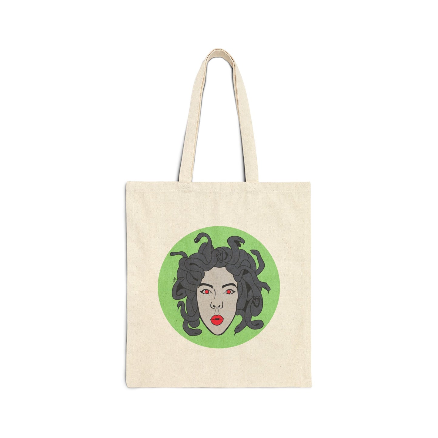 Medusa Cotton Canvas Tote Bag