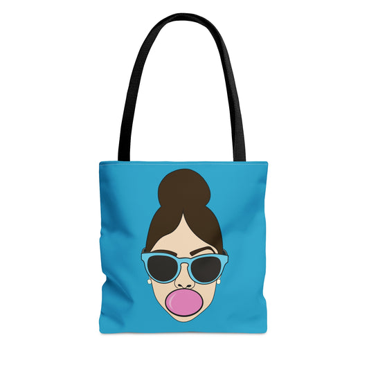 Turquoise Bubble Tote Bag (AOP)