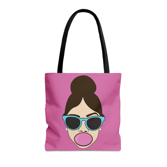 Pink Bubble Gum Tote Bag (AOP)