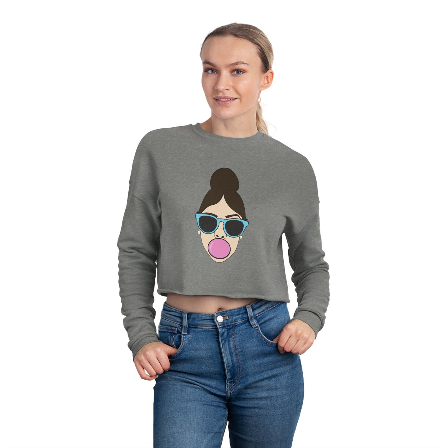 Bubble Gum Women's Cropped Sweatshirt