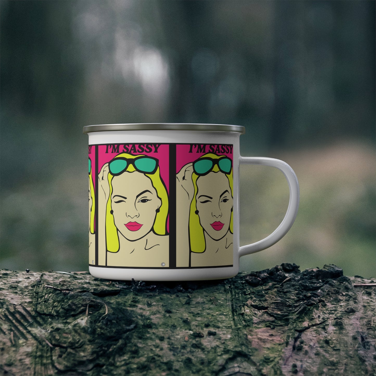 I'm Sassy Enamel Camping Mug