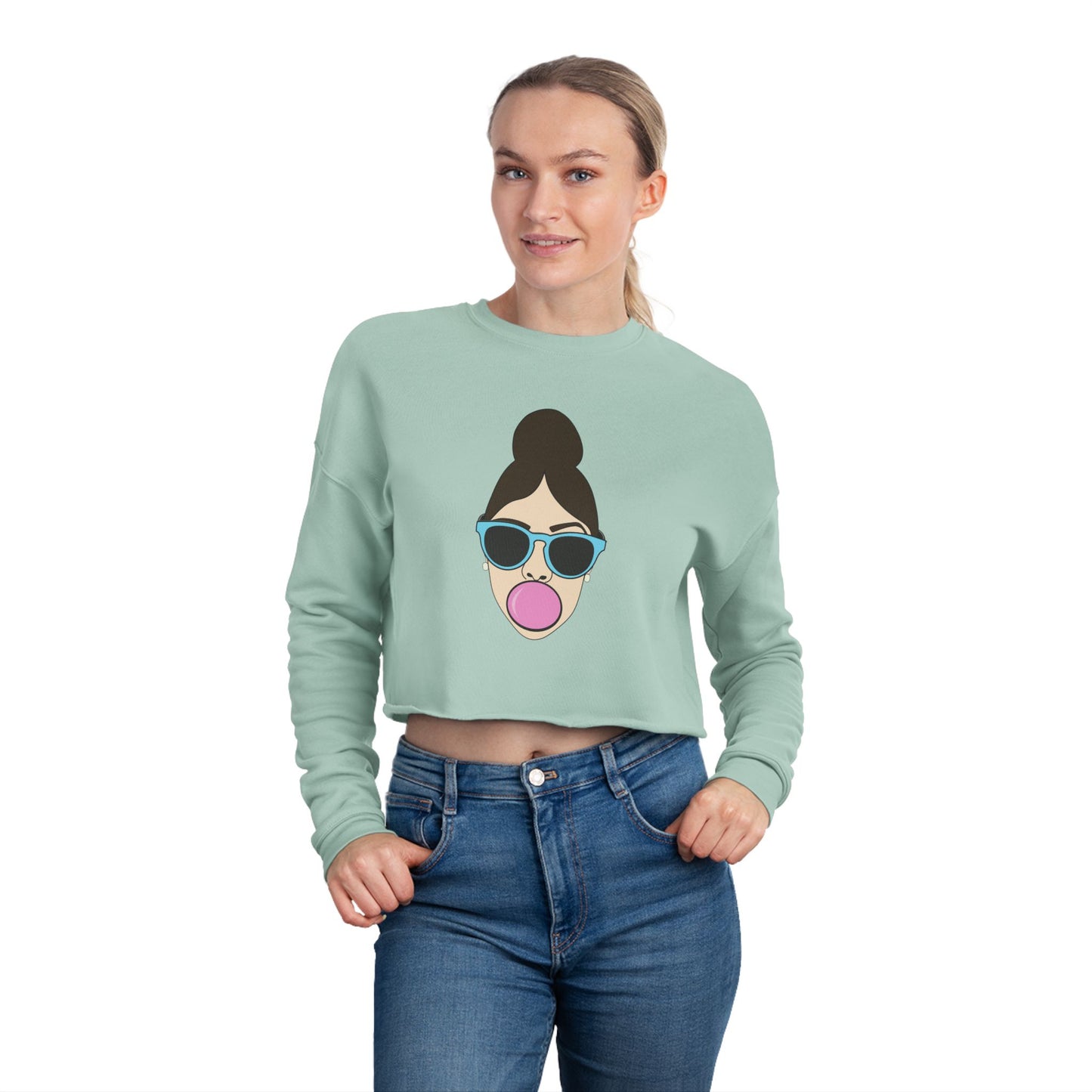 Bubble Gum Women's Cropped Sweatshirt