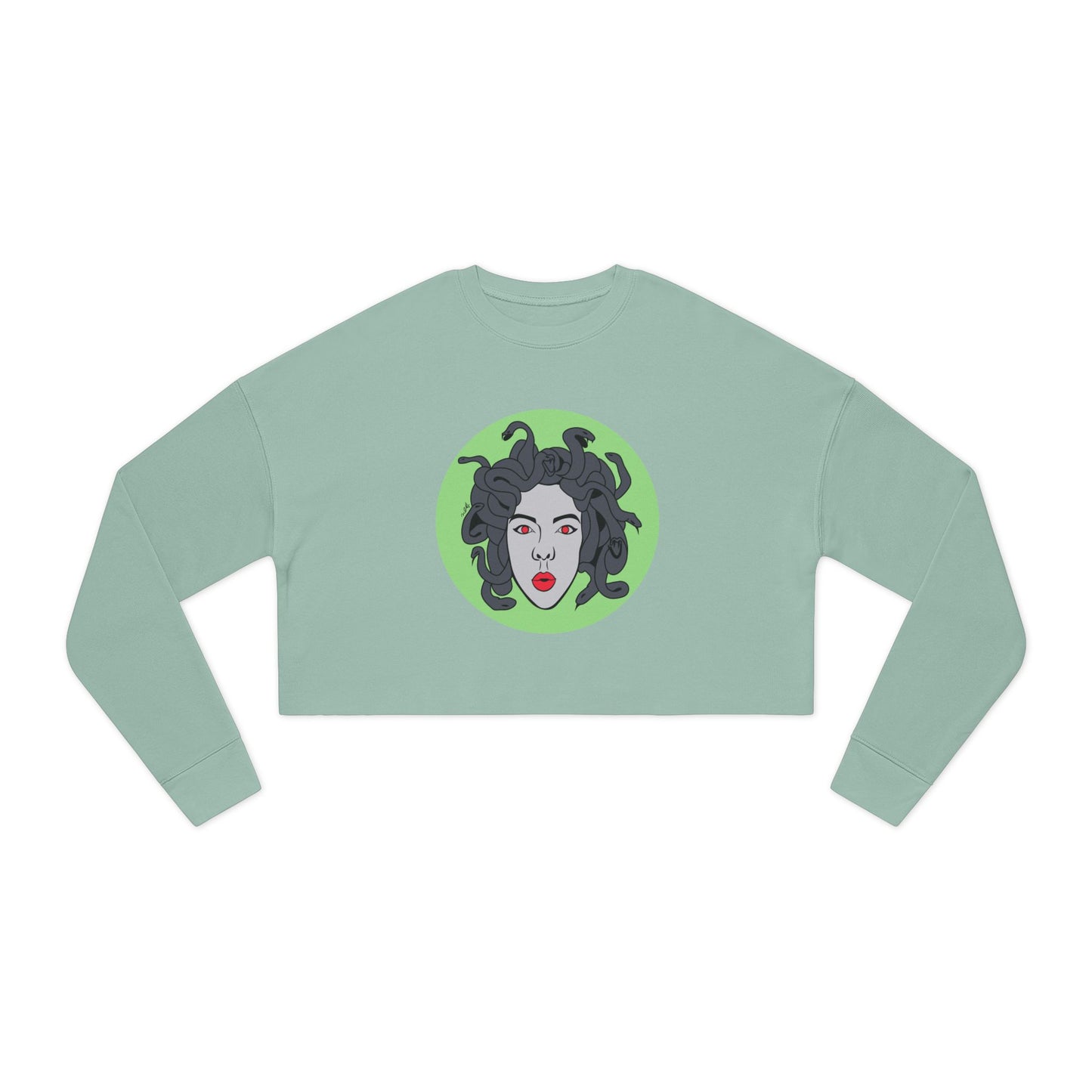 Medusa Graphic Women's Cropped Sweatshirt