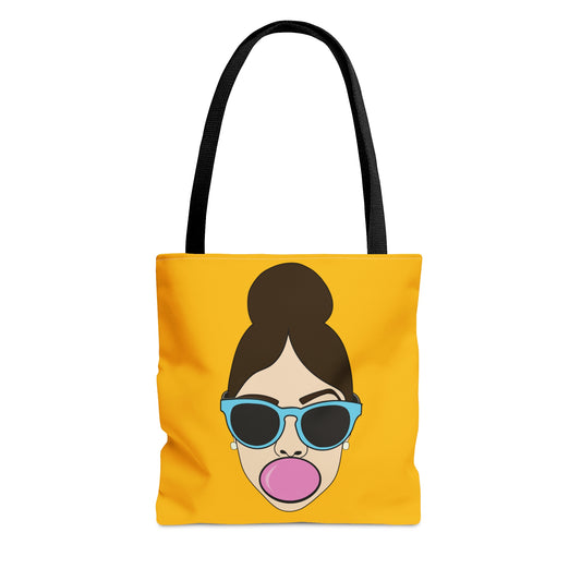 Yellow Bubble GumTote Bag (AOP)