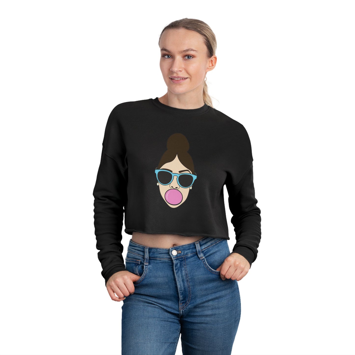 Bubble Gum Women's Cropped Sweatshirt