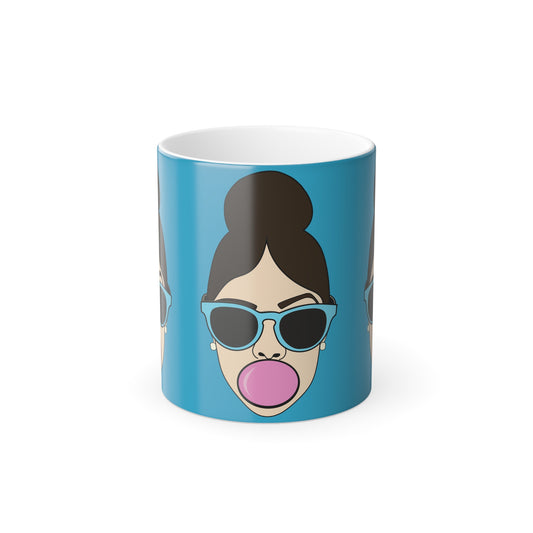 Bubble Gum Color Morphing Mug Turquoise, 11oz